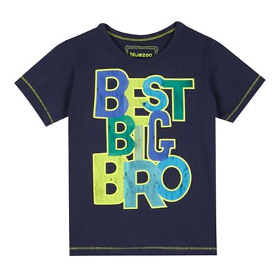bluezoo Boys' navy 'Best big bro' t-shirt